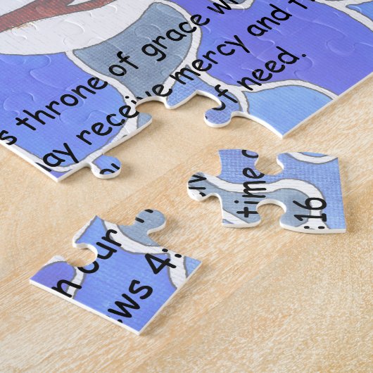 Hilfe in der Zeit des Bedarfs - Hebräer-4:16 - Puzzle (Seite)