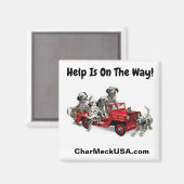 Hilfe ist unterwegs! Magnet (Vorderseite/Rückseite)