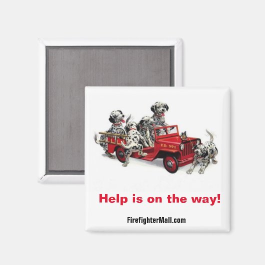 Hilfe ist unterwegs! Magnet (Vorderseite/Rückseite)