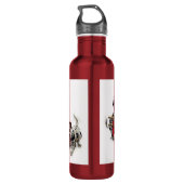 Hilfe ist unterwegs! Wasserflasche aus Edelstahl! Edelstahlflasche (Rückseite)