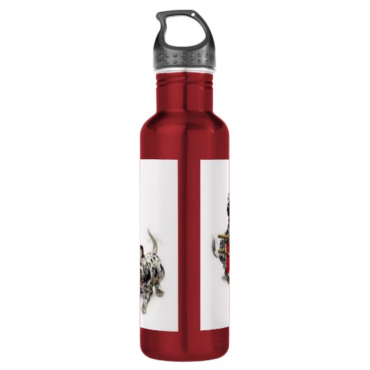 Hilfe ist unterwegs! Wasserflasche aus Edelstahl! Edelstahlflasche (Rückseite)