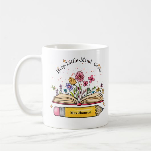 Hilfe kleine Mind Grow Teacher Mama Geschenk Kaffeetasse (Links)