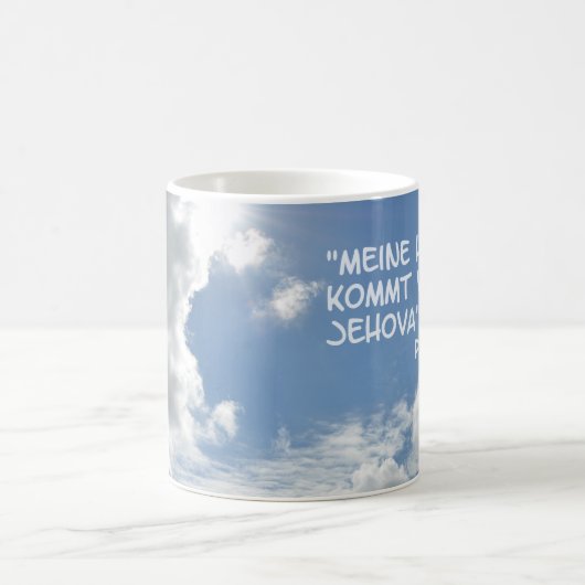 Hilfe kommt von Jehova.. Kaffeetasse (Mittel)