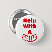 Hilfe mit dem Abzeichen "Schwarz/Weiß" Button (Vorne & Hinten)