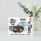 Hilfe - Postkarte (Stehend Vorderseite)