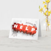 Hilfe Puzzle Pieces Greeting Cards Karte (Gelbe Blume)