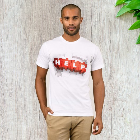 Hilfe Puzzle Pieces Mens T - Shirt