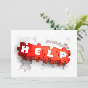Hilfe-Puzzleteile Einladungen