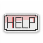 Hilfe! Retro-RPG-Chat-Box-Pixel-Design Aufkleber (Vorderseite)