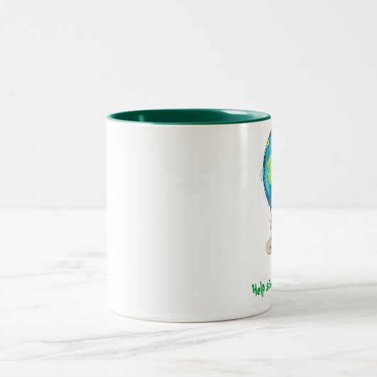 Hilfe retten unseren Planeten. Tasse (Mittel)