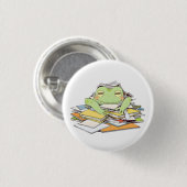 Hilfe senden Frösche in Papierkram begraben Kawaii Button (Vorne & Hinten)