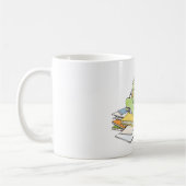 Hilfe senden Frösche in Papierkram begraben Kawaii Kaffeetasse (Links)