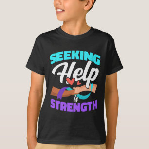 Hilfe suchen ist Stärke Depression Awareness Prem T-Shirt