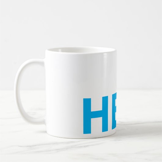 Hilfe Typografie Coffee Tasse (Links)