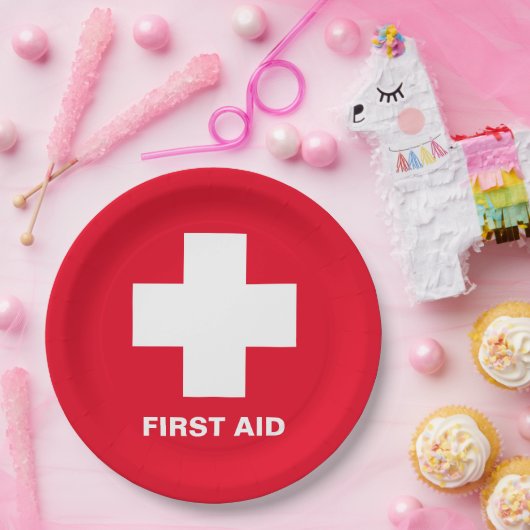 Hilfe und Party für Erste Hilfe und Soforthilfe Pappteller (Party)