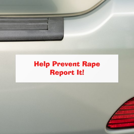 Hilfe verhindern RapeReport es! Autoaufkleber (Auf Auto)