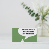 Hilfe von meiner Freund-Comic-Blasenempfehlung Empfehlungskarte (Stehend Vorderseite)