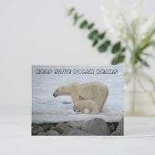 HILFE ZUM RETT VON POLAR-BÄREN POSTKARTE (Stehend Vorderseite)