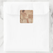 Hilfe zur Darstellung der verstorbenen Sitze Quadratischer Aufkleber (Tasche)