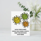 Hilfe zur Unterbindung der Covid19-Sicherheit des Postkarte (Stehend Vorderseite)
