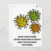 Hilfe zur Unterbindung der Covid19-Sicherheit des Postkarte (Vorne/Hinten)