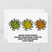 Hilfe zur Unterbindung der Covid19-Sicherheit des Postkarte (Vorne/Hinten)