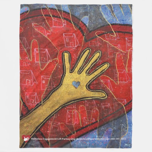 HILFENFleece-Decke Fleecedecke (Vorderseite)