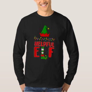 Hilfreiche Elf Matching Family Lighting Weihnachte T-Shirt