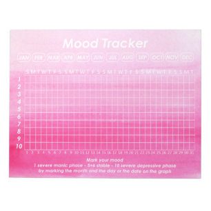 Hilfreiche Stimmungskontrolle für bipolare Störung Notizblock