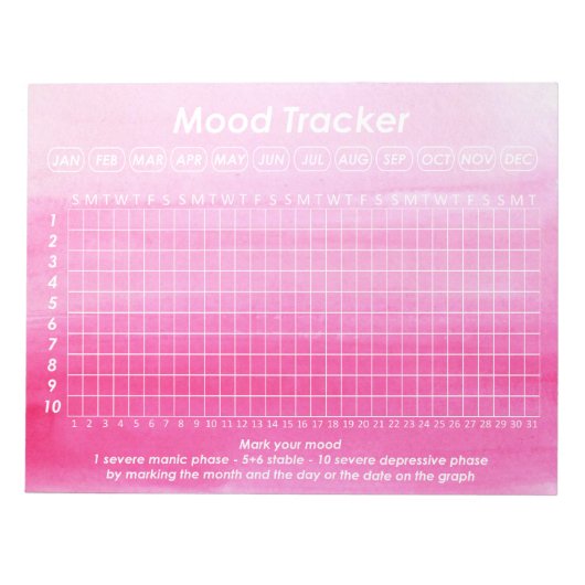 Hilfreiche Stimmungskontrolle für bipolare Störung Notizblock (Vorderseite)