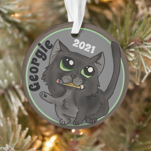 Hilfreiche Studie Cat Custom Ornament (Baum)