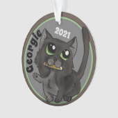 Hilfreiche Studie Cat Custom Ornament (Vorderseite)