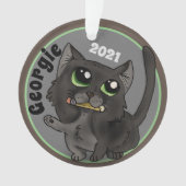 Hilfreiche Studie Cat Custom Ornament (Vorderseite)