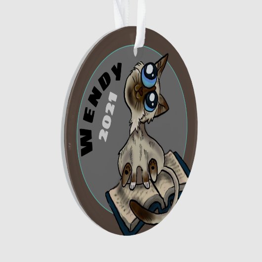 Hilfreiche Studie Cat Custom Ornament (Vorderseite)