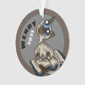 Hilfreiche Studie Cat Custom Ornament (Vorderseite)