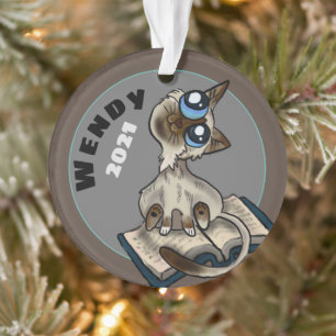 Hilfreiche Studie Cat    CustomOrnament Ornament