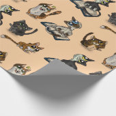 Hilfreiche Studie Katzen Gelbfärberpapier Geschenkpapier (Ecke)