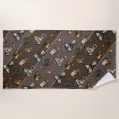 Hilfreiche Studie Katzen Strandtuch (Vorderseite)