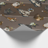 Hilfreiche Studie Katzen Wrapping Paper Geschenkpapier (Ecke)
