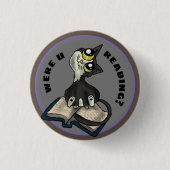 Hilfreiche Studie Katzenbenutzerdefinierter Button (Vorderseite)