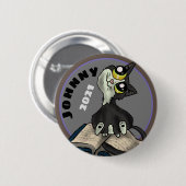 Hilfreiche Studie Katzenmassgeschneidert Button (Vorne & Hinten)