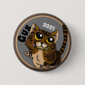 Hilfreiche Studie Katzenmassgeschneidert Button (Vorderseite)