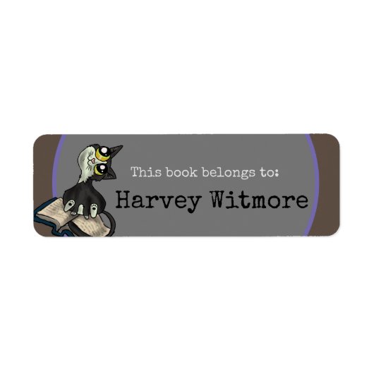 Hilfreiche Studie Katzenspezifisches Book Label (Vorne)