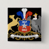 HILFSChile Wappen Button (Vorderseite)