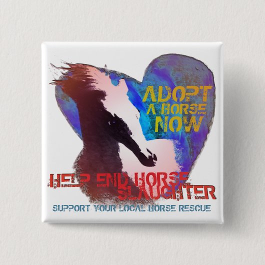 Hilfsendpferdegemetzel Button (Vorderseite)