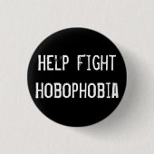 Hilfskampf Hobophobia Button (Vorderseite)