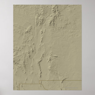 Hilfskarte für New Mexico Poster