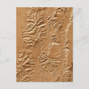 Hilfskarte von Utah Postkarte