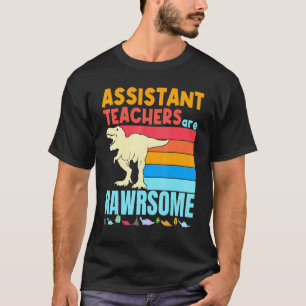 Hilfslehrer sind großartig Lehrer Retro-Dinos T-Shirt