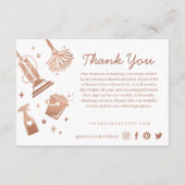 Hilfsmittel/Hilfsmittel für die Hausreinigung Begleitkarte (Rückseite)